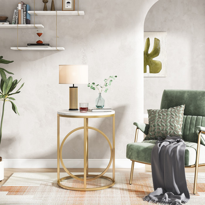 Everly Quinn Kashten Round End Table & Reviews | Wayfair